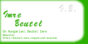 imre beutel business card